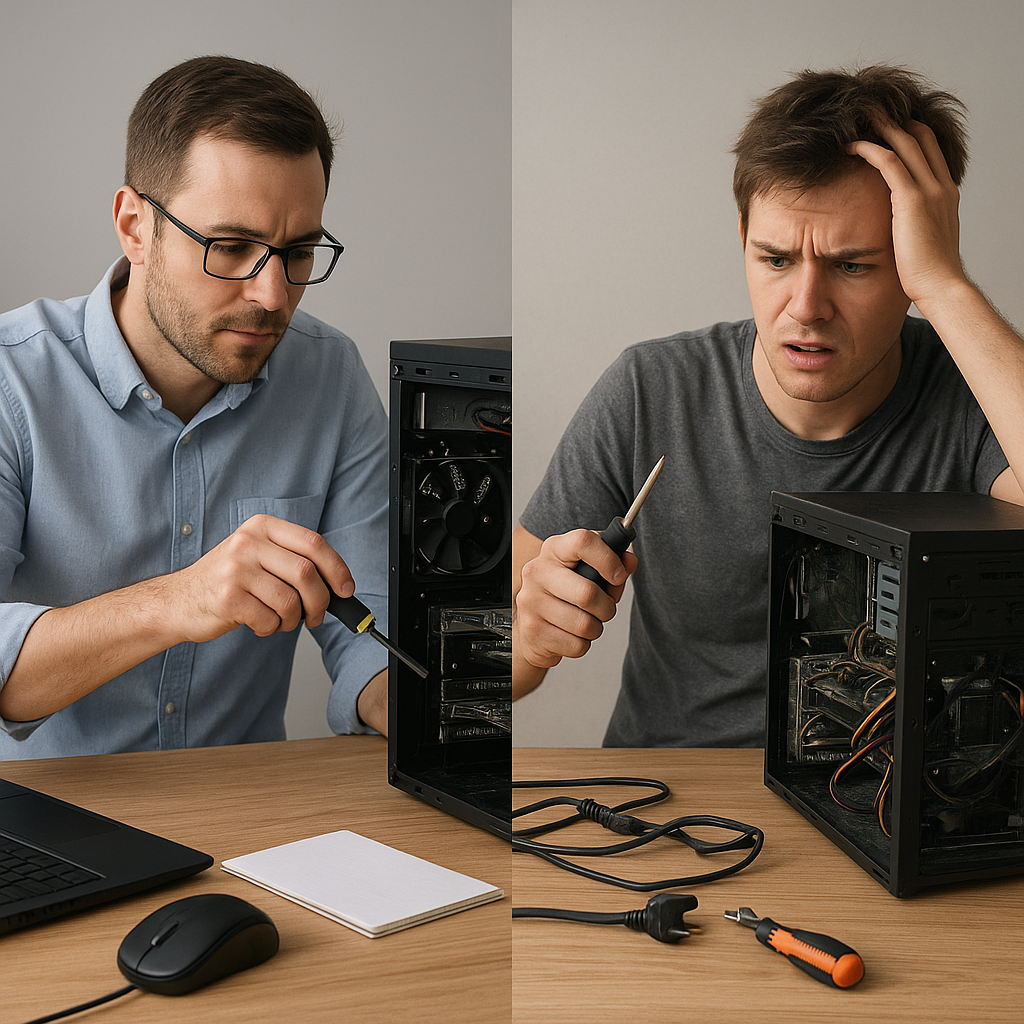 Serwis komputerowy a samodzielna naprawa – kiedy lepiej zaufać specjaliście